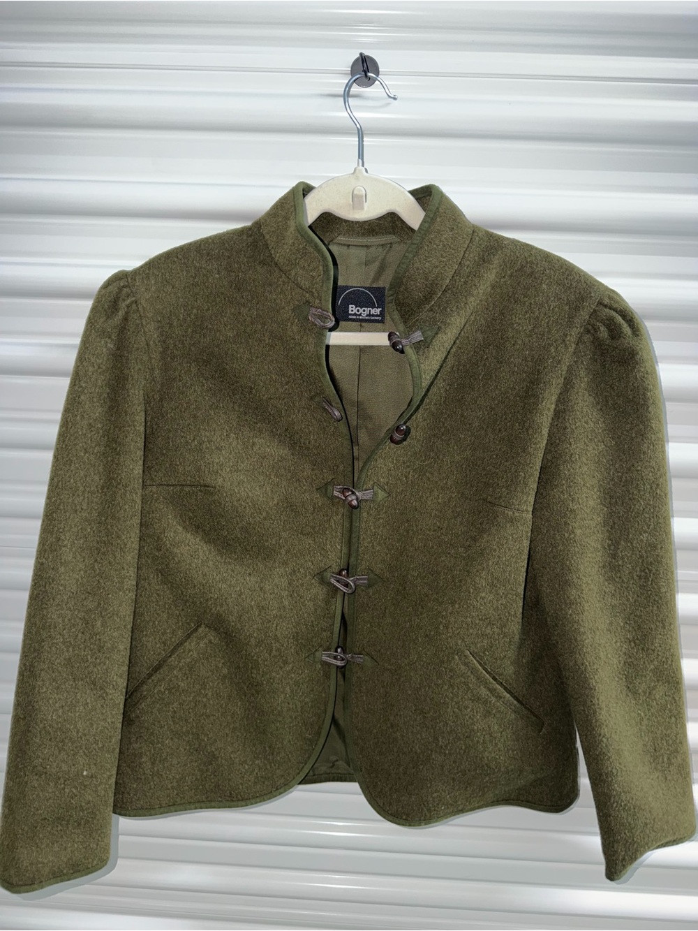 Bogner Olive Toggle Wool Jacket